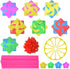 100pcs Plastic Rainbow Pinwheel,Windmill Party Pinwheels DIY Pinwheels Set for Kids Toy Garden Lawn Party Decor (100)...