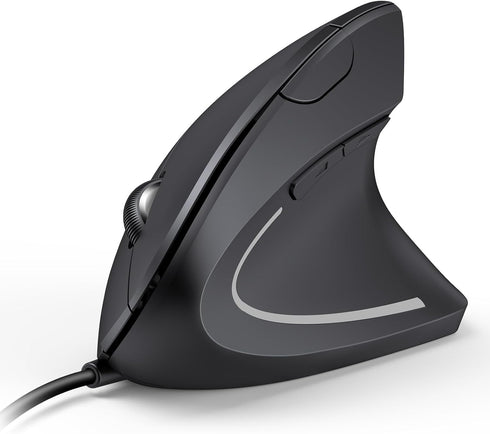 TECKNET Wired Mouse, 6400 DPI Ergonomic Mouse 6 Buttons Silent Mouse 4 Adjustable DPI Vertical Mouse Compatible with Windows/Chrome/Laptop/Compute...