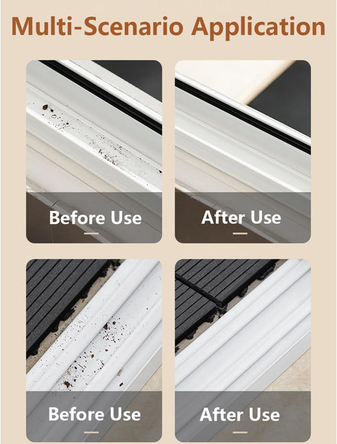 2 in 1 Groove Cleaning Brush 2PK Window Track Cleaning Tools, Multifunction Grout Cleaner Tool Grip Brush Hard Bristle Crevice Cleaning Brush for ...
