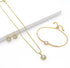 UDYLGOON Round Earrings Necklace Bracelet Jewelry Set For Women Bridal Bridesmaid Wedding Party Prom Daily...