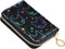 RFID Credit Card Holder Colorful Neon Cat Heads Leather With Zipper Card Case Wallet for Women Girls...