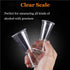 Double Clear Plastic and Stainless Steel Japanese Style Jigger, Set of 3, Cocktail Measuring Shot Glasses Drink Spirit Measure Cup for Bar Party K...