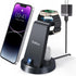 Charging Station for Multiple Devices,3 in 1 Fast Charging Station Dock for iPhone Series 14 Pro Max/13/12/11/X/8 Plus,for Airpods,DUMTERR Desk Wi...