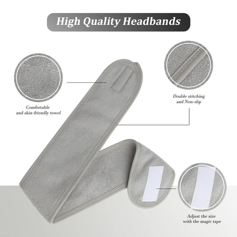 Headbands for Women 3Pcs Skincare Spa Headband for Washing Face Teen Girl Gifts Trendy Stuff Head Bands for Women's Hair Headbands for Girls Face ...