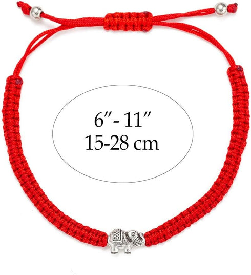 kelistom 6pcs Red String Evil Eye Charm Bracelets for Women Men Handmade Macrame Braided Kabbalah Bracelet for Protection Friendship Adjustable...