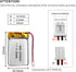 EEMB Lithium Polymer Battery 3.7V 250mAh 502030 Lipo Rechargeable Battery Pack with Wire JST 2.0mm Connector for VXI Blue Parrott- Confirm Device ...