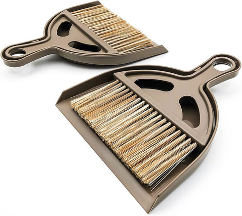 Small Broom and Dustpan Set Mini Dustpan and Brush, Hand Broom and Dustpan Set, Mini Broom and Dustpan Set for Home/Camping/Pets/Dorm (2pcs)...