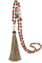 Boho Beads Necklaces Chakra Statement Long Chain Tassel Necklace Jewerly Handmade Fashion Jewelry (Beads Necklaces, Multi-color mixing)...