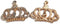45mm Big Bling Gold Flatback Crystal Crown Rhinestone Buttons Embellishment for DIY Handbag Shoes Wedding Invitation Decoration 20PC (Golden)...