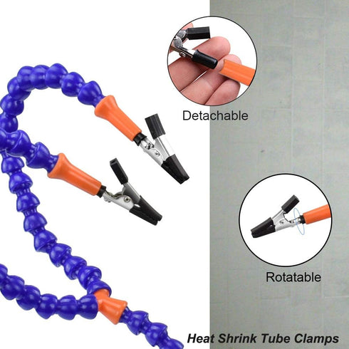 Helping Hands Third Hand Soldering 4 Arms with Adjustable Vise Tabletop-Clamp Base Perfect for Pcb Repair, Jewelry Solder Holder (N-Y4BE-SY9)...