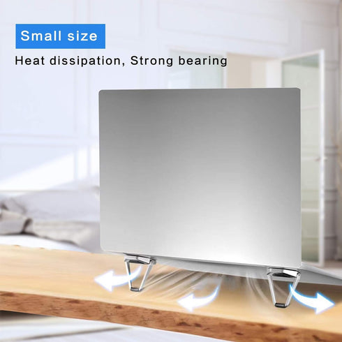 Laptop Stand Portable, Zinc Alloy Laptop Mini Stand, Laptop Riser Invisible, Ergonomic Laptop Stand Cooling Suitable for 12-20 Inches Laptop (Pair...