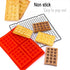 Silicone Waffle Mold for Baking, Non Stick, Dishwasher Safe, Square Shape Set of 2, Red...