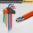 9 PCS Torx Wrench Set, Metric Long Arm Star Key Set T10-T50, L Key Set with Color-coded & Storage Bracket for Bike Repair, Furniture Assembly...