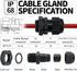 Cable Glands 3/4 Inch Nylon Waterproof Cable Connector With Lock Nut And Gaskets IP68 Waterproof Cable Range 13-18mm Cord Gland Connectors Electri...