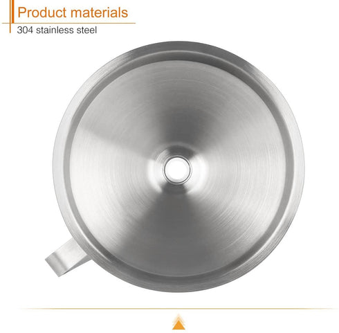 HAUSPROFI Stainless Steel Funnel, 5.1 inch 304 Stainless Steel Kitchen Funnel with 200 Mesh Food Filter Strainer for Transferring Liquids, Oil, Ma...