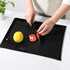 WK Extra Thick Foldable Cutting Boards with Lip, Flexible Plastic Cutting Board Mats for Kitchen, Black Cutting Boards for Meat, Nonslip Cutting M...