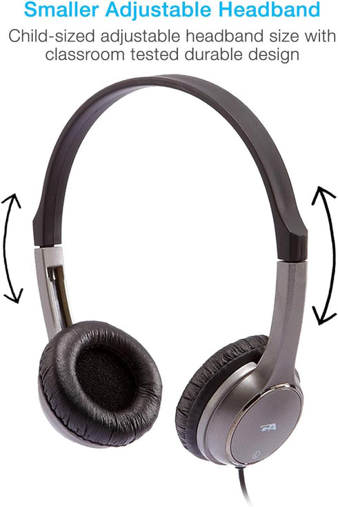Cyber Acoustics Lightweight 3.5mm Stereo Headphones for Kids (ACM-7000) - Great for use with Tablets, Chromebooks, Laptops, PCs, & Macs...