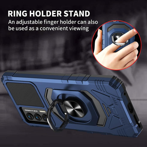 for Cricket Outlast Case, with Tempered Glass Screen Protector Heavy Duty Protection Technology Built-in Kickstand Rugged Shockproof Protective Ph...
