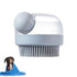 Dog Bath Brush Pet Shampoo Brush Silicone Puppy Brush Dog Shower Brush with Soap Dispenser Grooming Shower Brush (Grey)...