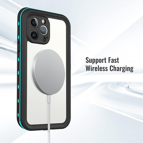 iPhone 13 Pro Max Waterproof Case - IP68 Shockproof Dustproof Full Protection with Lanyard (Teal)...