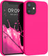 kwmobile Case Compatible with Apple iPhone 12 mini Case - TPU Silicone Phone Cover with Soft Finish - Neon Pink...