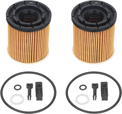 ZONFANT 2 Pcs Engine Oil Filter Compatible With Hyundai KIA Vehicle Accent Elantra Kona Santa Fe Tucson Venue 1.6L 2020-2023, Rio K5 Sorento 1.6L ...