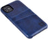 Dockem iPhone 11 Wallet Case: Built-in Metal Plate for Magnetic Mounting & 2 Credit Card Holders (6.1" Exec M2, Synthetic Leather, Navy Blue)...