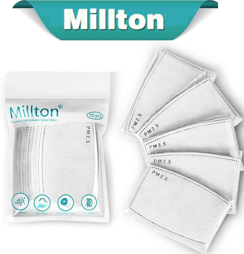 50 PCS PM 2.5 Filters Activated Carbon Filter Replaceable (50 pcs)...
