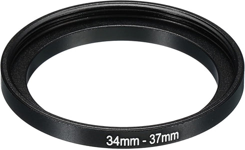 PATIKIL 34mm-37mm Metal Step Up Ring, Camera Lens Filter Adapter Ring Aluminum Filter Adapter Ring for Camera Lenses Hood, Black...