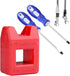 1Pc Red Lightweight Magnetizer Demagnetizer For Screwdriver Bits Tips Screw Driver Practical Pick Up Durable Universal Magnetizer and Demagnetizin...