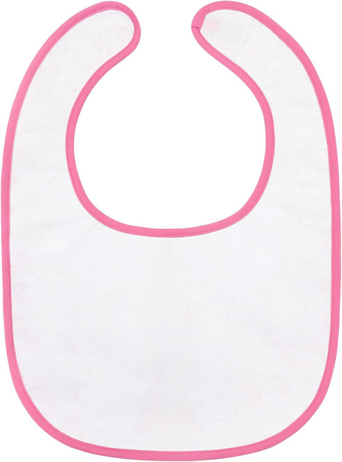 Littleforbig Cotton Waterproof Babydoll Printed Adult Bib with Adjustable Velcro Closure - Pretty in Pink Baby Bib...