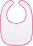 Littleforbig Cotton Waterproof Babydoll Printed Adult Bib with Adjustable Velcro Closure - Pretty in Pink Baby Bib...