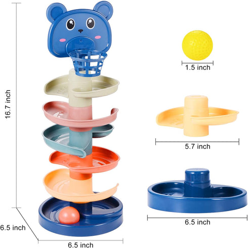 Ball Tower for Toddlers, Ball Drop and Roll Tower, Educational Development Toys for 2, 3, 4 Years Old Boys, Girls, Toddler Activities with 6 Balls...