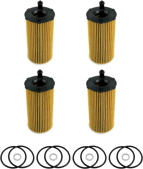 4 Pack 26320-3N000 Oil Filter Fit for Kia Carnival 3.5L Engine 2021 2022 with O-rings and Drain Plug Gaskets...