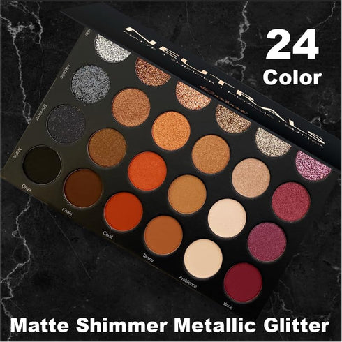 Cosmeticss - Neutrals, 24-Color eyeshadow Palette Matte/Shimmer/Metallic.Glitter Finish, Highly Pigmented Eye shadow Makeup, Long- Wearing Eye Pal...