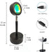 CORATED Sunset Lamp, Projector Sunset Light 180 Degree Rotation Projection LED Night Light for Photography, Selfie, Home and Bedroom Decor (Sunset...