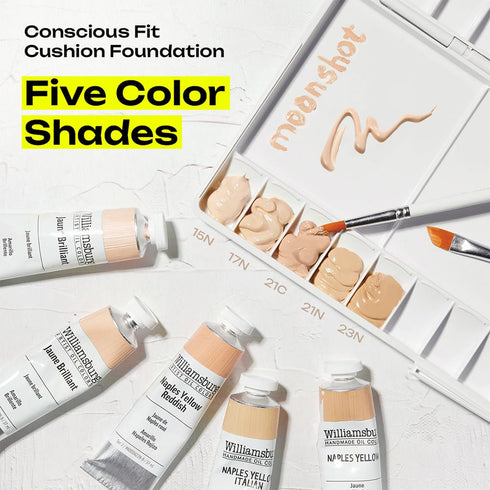 MOONSHOT KOREA Conscious Fit Cushion Foundation Medium Coverage, Long-Lasting & Buildable Foundation For A Smooth, Satin Finish, Vegan & Cruelty-F...