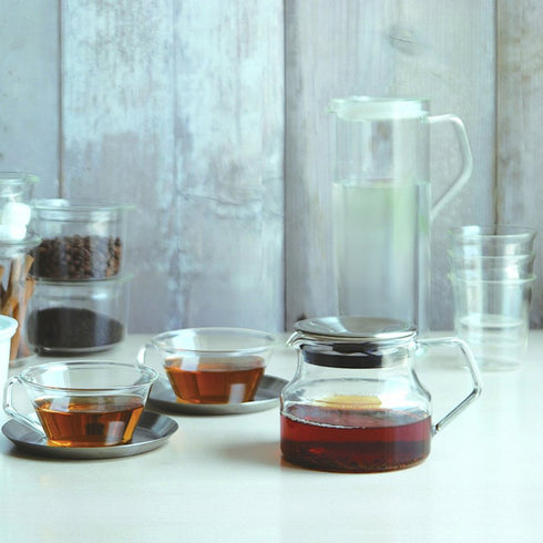 KINTO CAST 23088 One-Touch Teapot, 23.7 fl oz (700 ml), Heat-resistant Glass, Tea, Microwave and Dishwasher Safe...