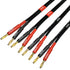 CESS-037-2f Banana Plug Male to Male Speaker Cable 12 Gauge 680 Strand Count Silicone Soft Wire, 2 Cables (2 FEET)...