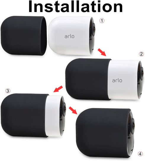 Silicone Skins for Arlo Pro 4/Arlo Ultra 2, 4 Pack Protective Case Cover for Arlo Ultra/Ultra 2 & Arlo Pro 4/Pro 3 Camera...
