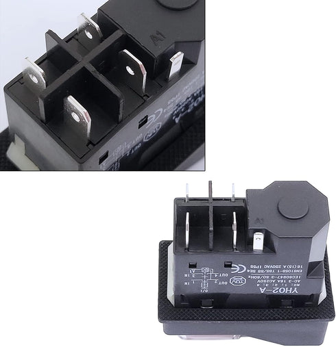 2X Electric On Off Switch IP55 Red and Green Button 250v for Belle Minimix Cement Mixer Electric Switch Replacement Set...