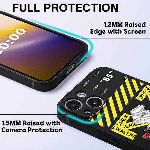 Cool Phone Case for iPhone 15 Plus Case for Boys Men Basketball Sneaker Street Aesthetic Shockproof Sports Designer Cases Compatible with iPhone 1...