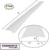 Capparis Kitchen Silicone Stove Counter Gap Cover, Easy Clean Heat Resistant Wide & Long Gap Filler, Seals Spills Between Counter, Stovetop, Oven, Washer & Dryer, Set of 2 (25 Inches, White)