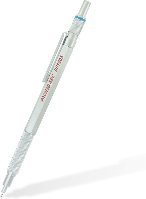Pacific Arc Chromagraph Metal Mechanical Pencil .5 mm Silver Barrel Mechanical Pencil with Built In Adjustable Pencil Grade, Lead Pencil Holder fo...