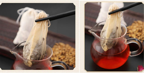 24PCS Drawstring Filter Bags Reusable Pure Cotton Muslin Bags for Soup Herbal Medicine Marinade Tea Infusion Seasonings Residue Separation Househo...