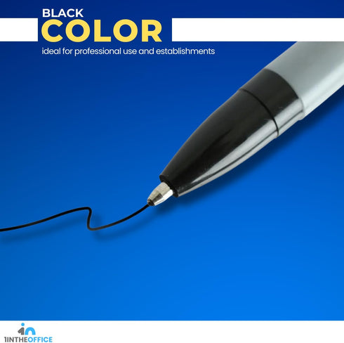 1InTheOffice Ballpoint Pens, Medium Point, Black Ink, 1.0mm, 12 Pack...
