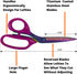 Lefty’s Left Handed Scissors - Stainless Steel Durable Blades - Great for Sewing, Cutting Fabric, Kitchen, General Purpose, School items - Gifts f...