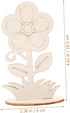 12pcs Kid Toys Clay Kids Toys Kids Crafts Unfinished Wooden Flower Cutouts Wooden Crafts Paint Your own Crafts Flower Cutouts for Crafts Art Suppl...