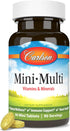 Carlson Mini-Multi, Essential Vitamins & Minerals, 90 Small Tablets...