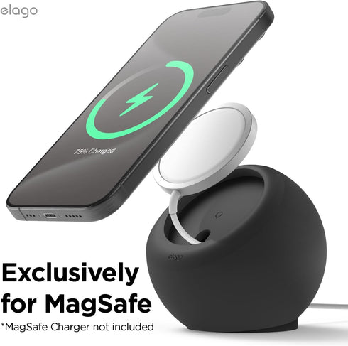 elago MS2 Charging Stand Compatible with MagSafe Charger - Premium Silicone, Compatible with iPhone 16/15/14/13/12 Series, Designed for MagSafe St...